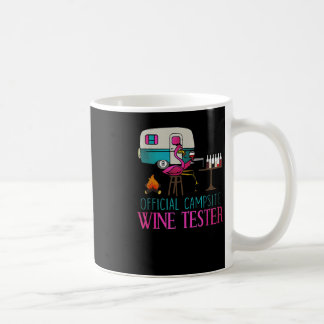Official Campsite Wine Tester Funny Flamingo Campi Coffee Mug