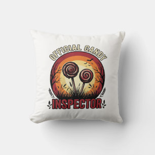 Official Candy Inspector Vintage Halloween Shirt D Cushion