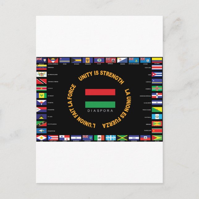Official Caribbean Unity Flag Postcard (Front)