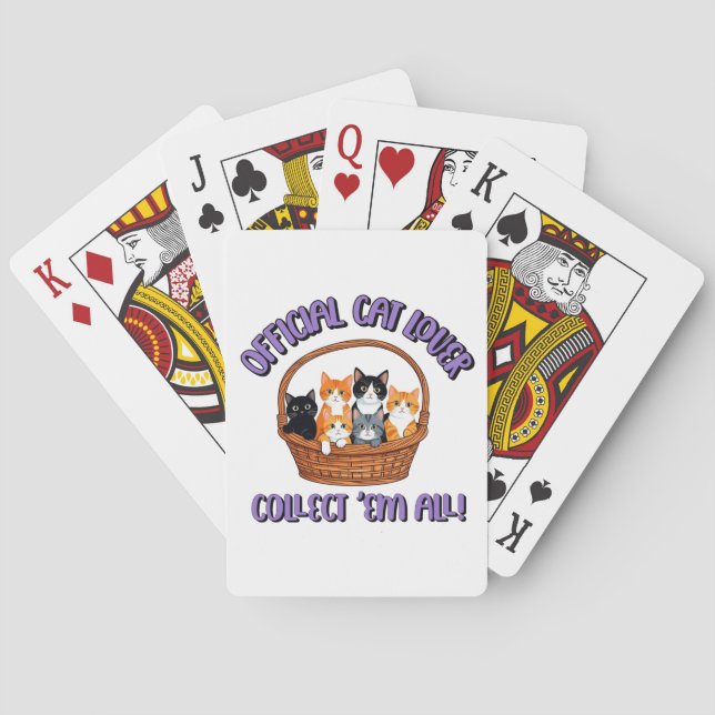 Official Cat Lover – Collect ‘Em All Playing Cards (Back)