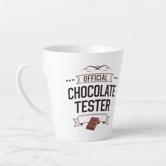 "Official Chocolate Tester Gifts  Latte Mug (Left)
