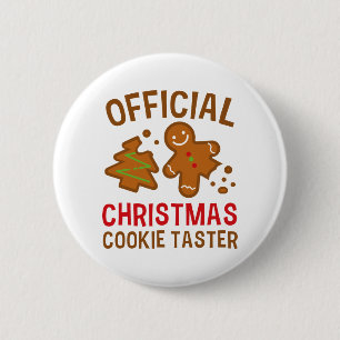 Official Christmas Cookie Taster 6 Cm Round Badge