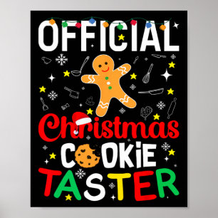 Official Christmas Cookie Taster Baking Baker Holi Poster