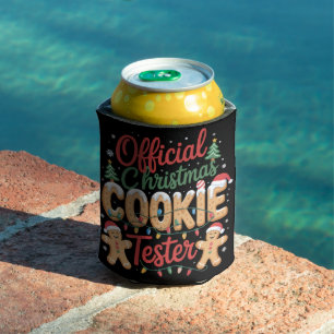 Official Christmas Cookie Tester Crew Baking Xmas Can Cooler