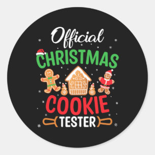 Official Christmas Cookie Tester - Funny Xmas Baki Classic Round Sticker