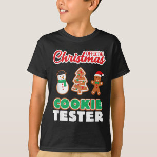 Official Christmas Cookie Tester T Shirt Xmas Cute