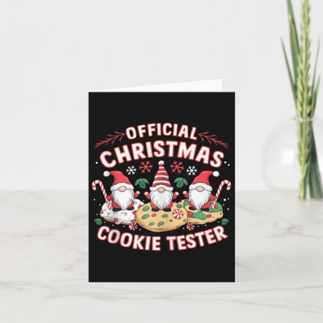 Official Christmas Cookie Tester Taster Baking Xma Card (Front)