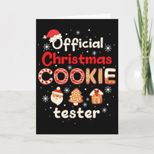 Official Christmas Cookie Tester Taster King Crew Card