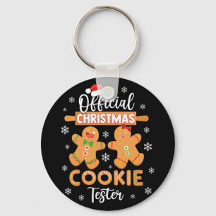 Official Christmas Cookie Tester Taster King Crew Key Ring