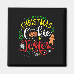 Official Christmas Cookie Tester Taster King Crew  Magnet