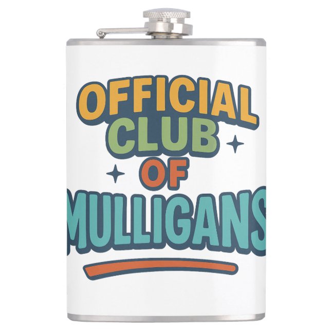 Official Club of Mulligans Hip Flask (Front)