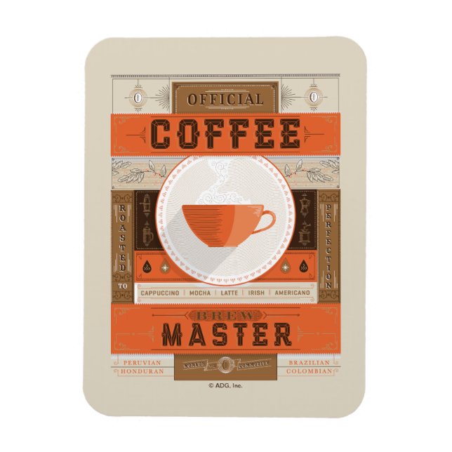 Official Coffee Brew Master Magnet (Vertical)