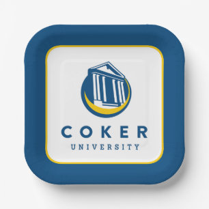 Official Coker University Logo Paper Plate