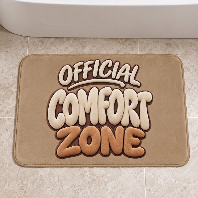 Official Comfort Zone Funny Bath Mat (Creator Uploaded)