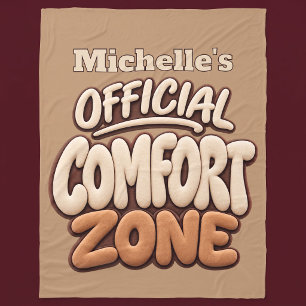 Official Comfort Zone Funny Personalised Fleece Blanket