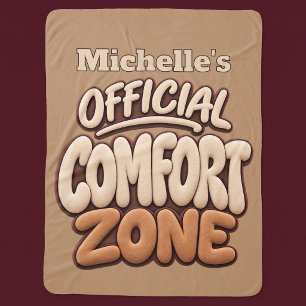 Official Comfort Zone Funny Personalised Sherpa Blanket