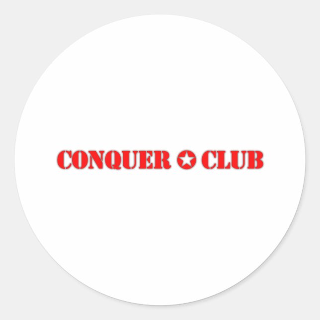 Official Conquer Club Classic Round Sticker (Front)