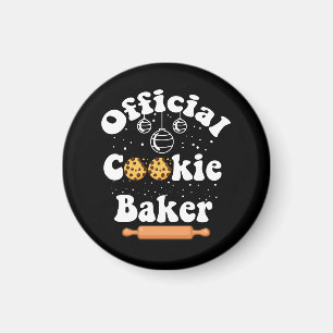 Official Cookie Baker Cookie Lovers Christmas Magnet