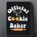 Official Cookie Baker Cookie Lovers Christmas Plaque<br><div class="desc">Christmas 2021 Matching family Pyjamas</div>