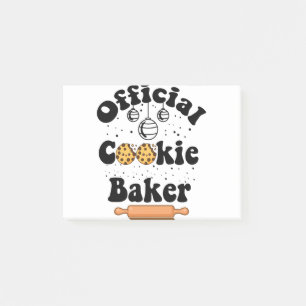 Official Cookie Baker Cookie Lovers Christmas Post-it Notes