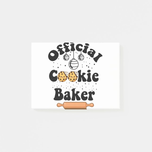 Official Cookie Baker Cookie Lovers Christmas Post-it Notes (Front)