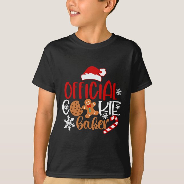 Official cookie baker snowflakes santa christmas p T-Shirt (Front)