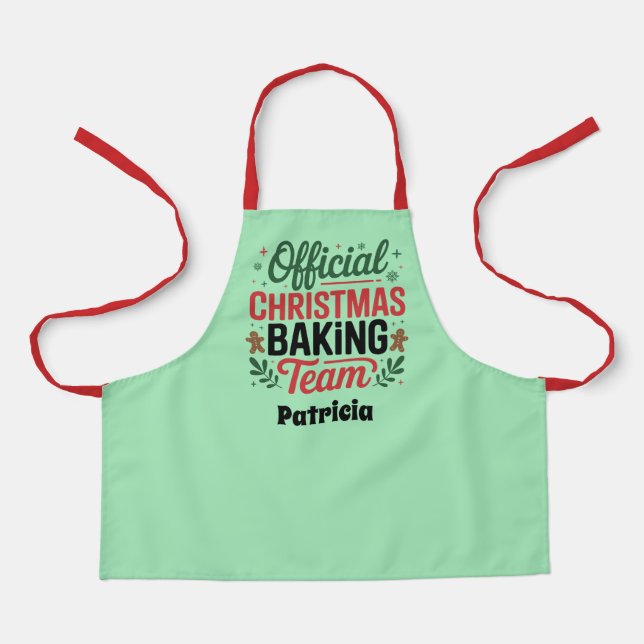 Official cookie baking team add name apron (Front)