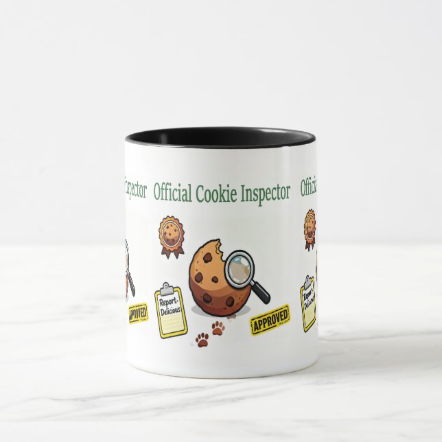 Official Cookie Inspector Mug – Funny Coffee Cup  (Center)