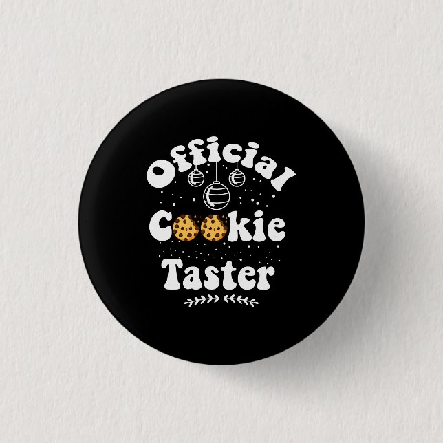 Official Cookie Taster Cookie Lovers Christmas 3 Cm Round Badge (Front)