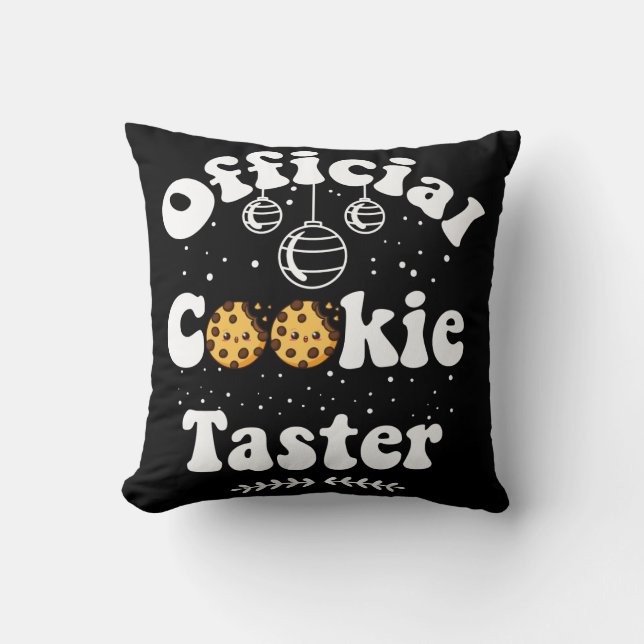 Official Cookie Taster Cookie Lovers Christmas Cushion (Front)