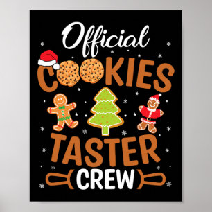 Official Cookie Taster Crew Christmas Baking Baker Poster