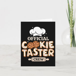 Official Cookie Taster Crew Funny Baking Team Fami Card