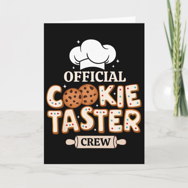 Official Cookie Taster Crew Funny Byking Team Fami Card (Front)