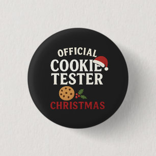 Official Cookie Tester Christmas Tee 3 Cm Round Badge