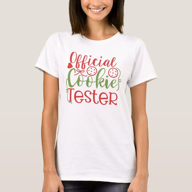 Official Cookie Tester Christmas Women's T-Shirt (Front)