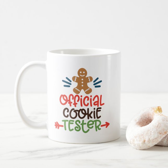 Official Cookie Tester Coffee Mug – Fun Christmas  (With Donut)