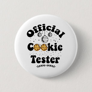 Official Cookie Tester Cookie Lovers Christmas 6 Cm Round Badge