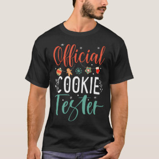 Official Cookie Tester Funny Christmas Couples Mat T-Shirt