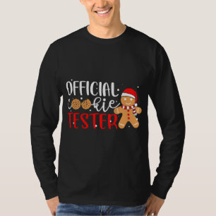 Official Cookie Tester Gingerbread Man Christmas P T-Shirt