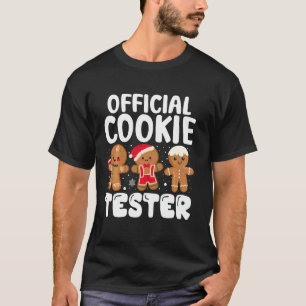 Official Cookie Tester Gingerbread Team Christmas T-Shirt