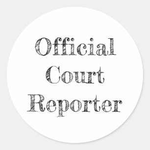 Official Court Reporter Sticker