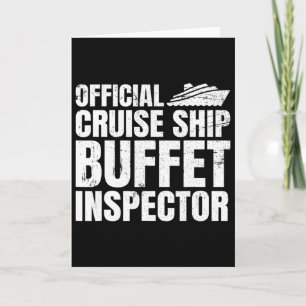 Official Cruise Ship Buffet Inspector Funny Cruise Card