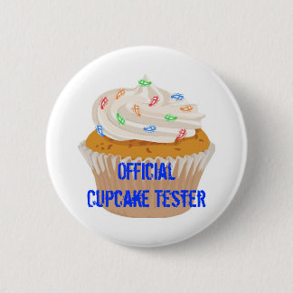 Official Cupcake Tester 6 Cm Round Badge
