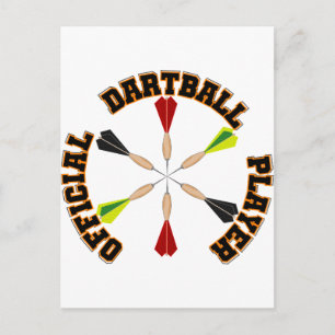 Official Dartball Player Postcard