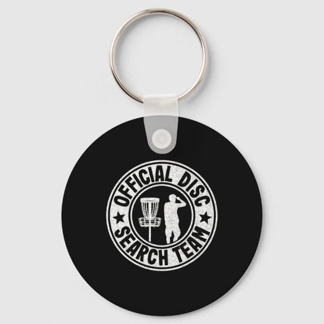 Official Disc Search Team Logo Frisbee Golf Funny  Key Ring (Front)