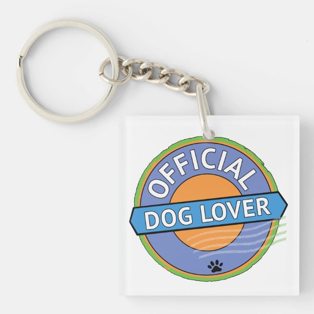 Official Dog Lover    Key Ring (Front)