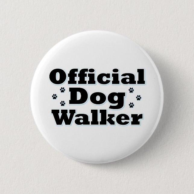 Official Dog Walker 6 Cm Round Badge (Front)