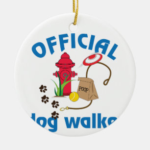 Official Dog Walker Ceramic Tree Decoration