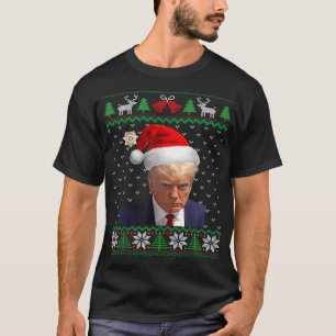 Official Donald Trump Mug Shot Ugly Christmas Tr T-Shirt
