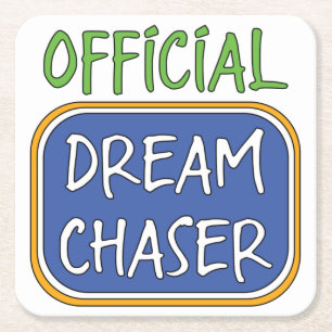 Official Dream Chaser Square Paper Coaster